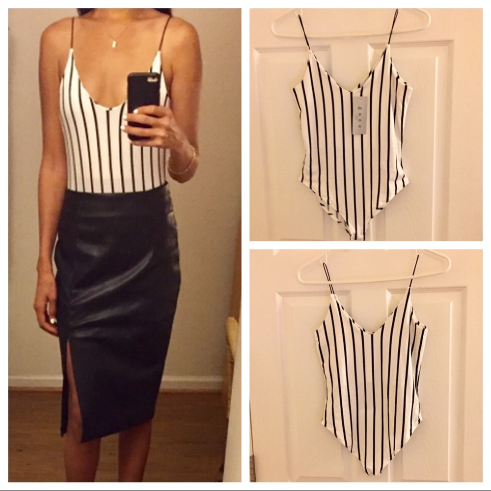 Striped Bodysuit - Picture 1 of 3